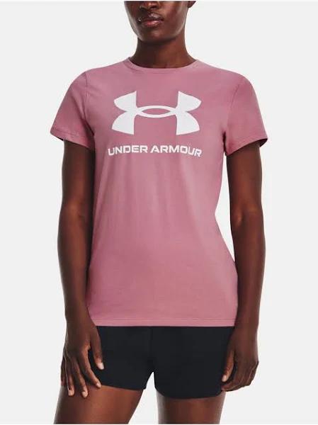 Under Armour Women's Sportstyle Graphic Short Sleeve Pink XS