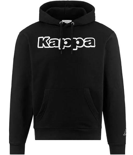 Kappa Mens Logo Dafers Black/White Sweatshirt Performance Jumper