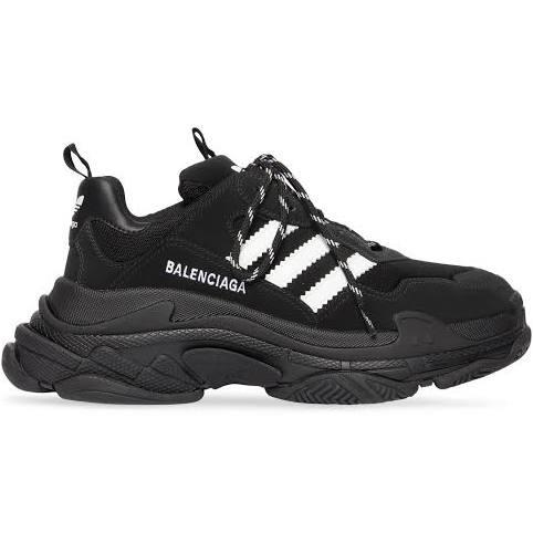 Balenciaga - Allover Logo Triple S Sneakers, Women , Black