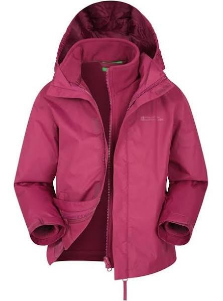 Boys Mountain Warehouse Fell Kids 3 in 1 Water Resistant Jacket - Red