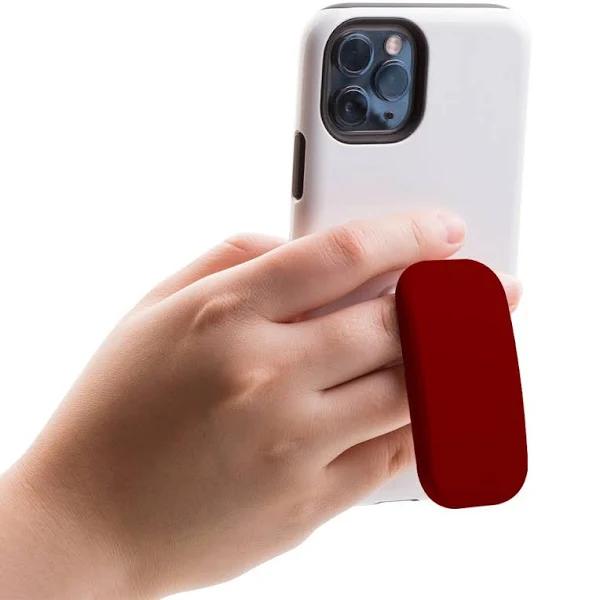 Kickstand Grip AddOn, Universal Phone Holder, Maroon Red