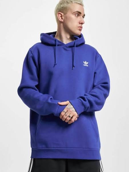 Mens Adidas Originals Trefoil Essentials Hoodie - Blue