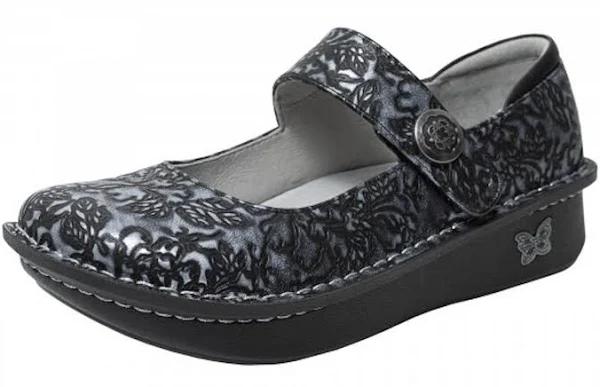 Alegria Womens Paloma Grand Mary Jane Medical Shoes Arch Support - Chrome Bloom - EU 37