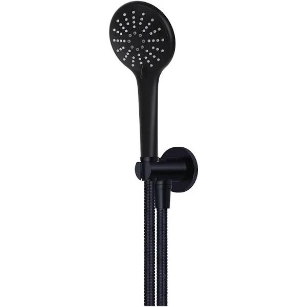 Meir Round Hand Shower On Fixed Bracket Matte Black MZ08