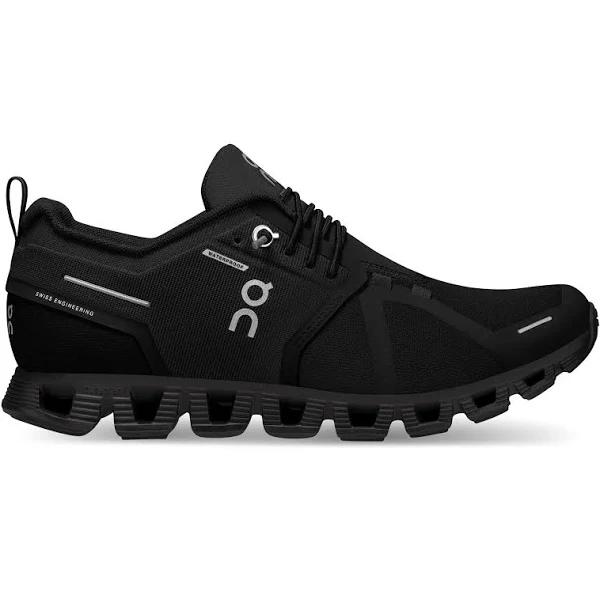 on Running Women's Cloud 5 Waterproof - All Black, Size: 5.5