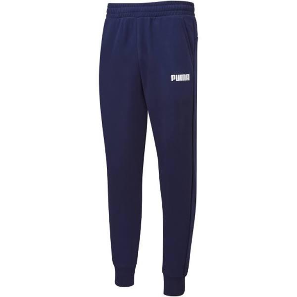 Essentials Men's Fleece Pants in Peacoat, Size 2XL, Cotton/Elastane by Puma