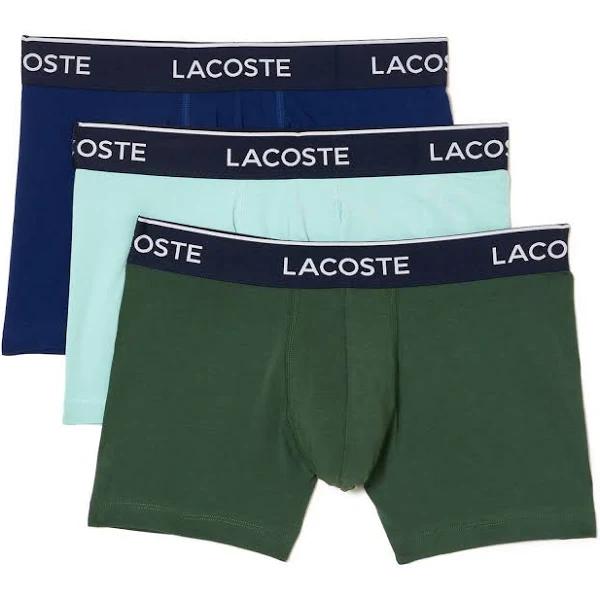 Lacoste Cotton Stretch Trunk 3-Pack - Mens Size Large - 5H3389-JCI - White