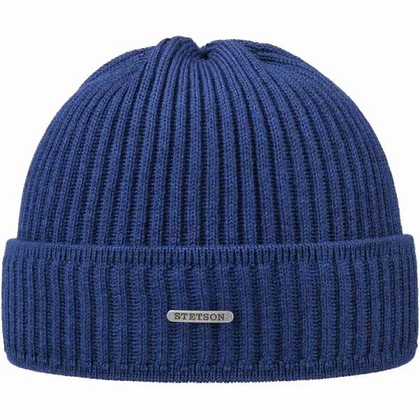 Stetson - Blue Cuff Beanie - Beanie Merino Wool Royal Cuff @ Hatstore