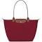 Longchamp Women's Large Le Pliage Shoulder Tote Red