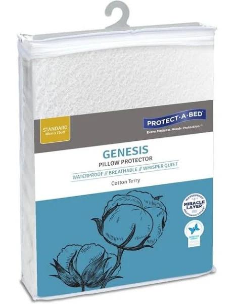 Protect-A-Bed Genesis Cotton Terry Standard Waterproof Pillow Protector