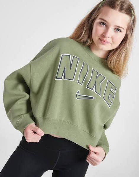 Nike Girls Sportswear Trend Fleece Sweatshirt Green XL