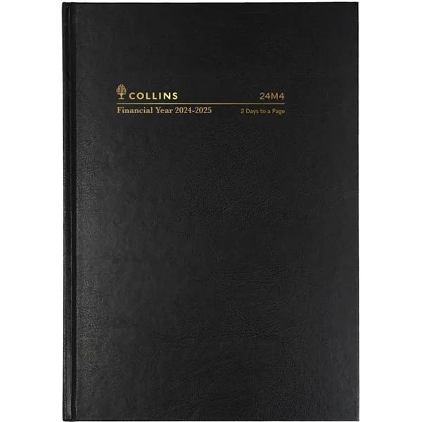 Collins Financial Year Diary A4 2 Days to Page Black