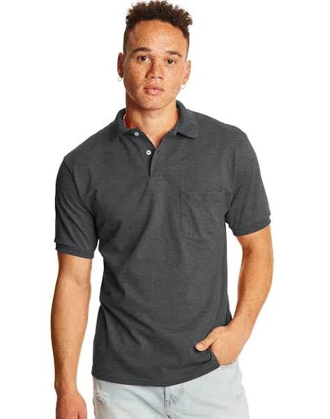 Hanes Men's Short Sleeve Jersey Pocket Polo (Pack of 2)