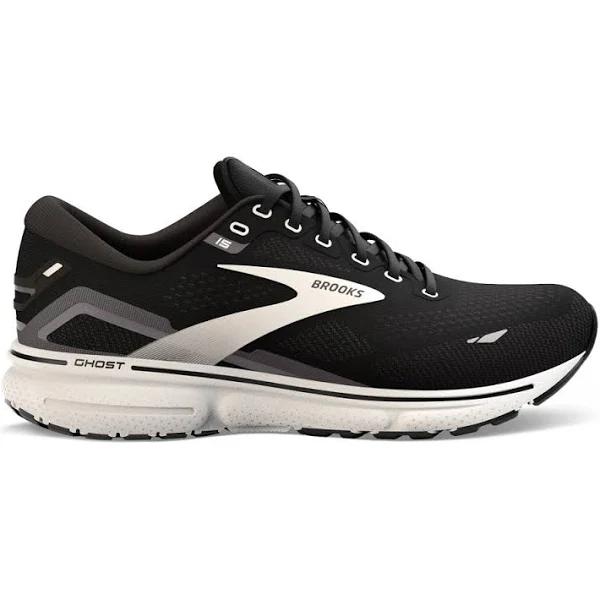 Brooks Ghost 15 Womens D Width, 10 / Black/White 012