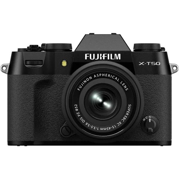 Fujifilm X-T50 - Black Mirrorless Camera with XC 15-45mm Lens