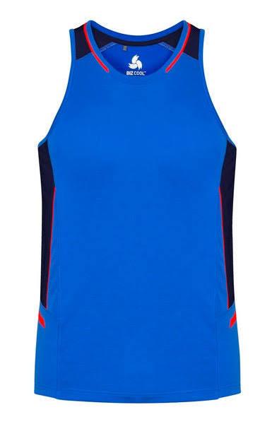 Biz Collection SG702M Renegade Mens Singlet 2XL / Royal/Navy/Fluoro Orange