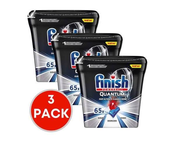 3 x Finish Powerball Quantum Ultimate PK65 (195 Tablets)