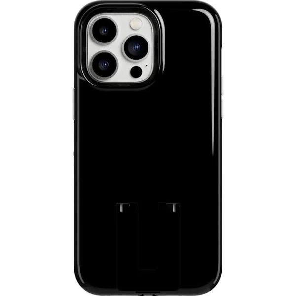 Tech21 EvoCrystal Kick Case for iPhone 14 Pro Max - MagSafe Compatible - Impact Protection - Kickstand - Obsidian Black