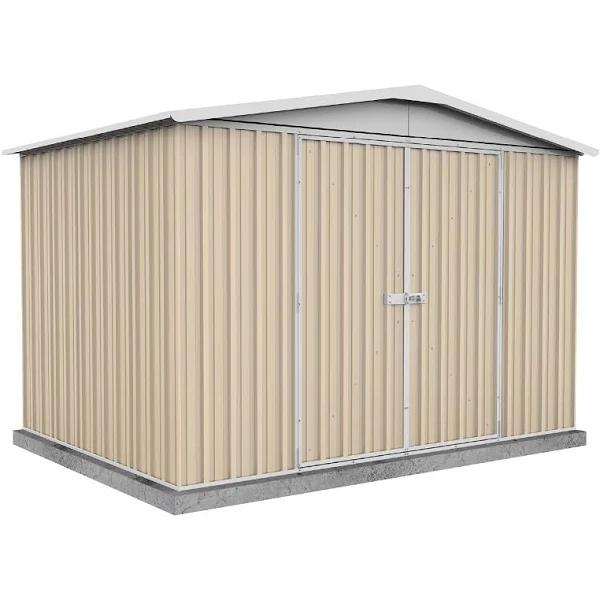 Absco 3.00MW x 2.18mD x 2.06mH Regent Double Door Garden Shed - Classic Cream