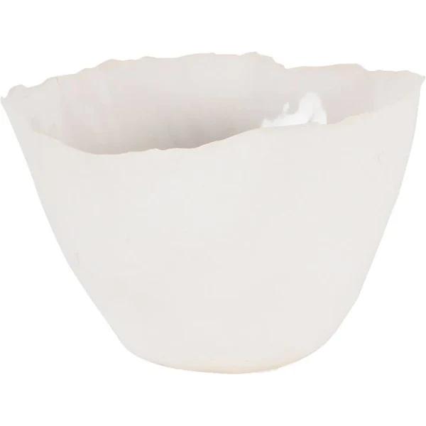 Floriana Organic White Bowl 10X9.5X7Cm | Cream | Homewares | Early Settler Furniture