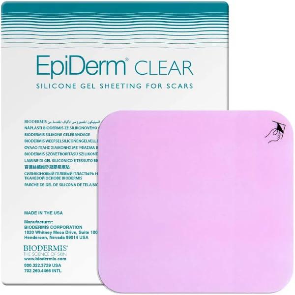 Epi-Derm Silicone Gel Sheeting (Clear) from Biodermis