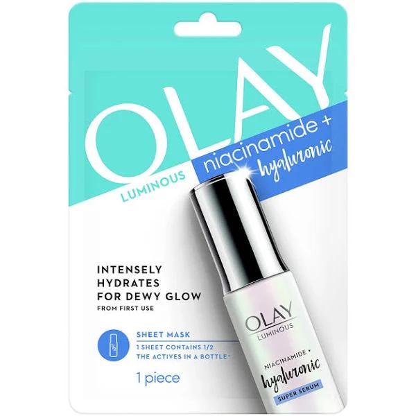 Olay Luminous Niacinamide + Hyaluronic Face Sheet Mask