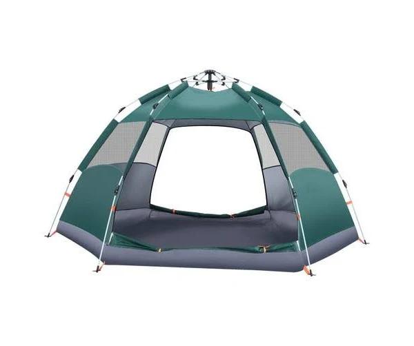 5 Man Beach Tent Shelter Camping Pop Up Instant Dome Family Shade Hiking Sun Rain Picnic Outdoor Waterproof 270x270x150cm Green