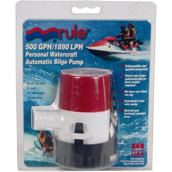 Rule 500 Fully Automatic Submersible Bilge Pump