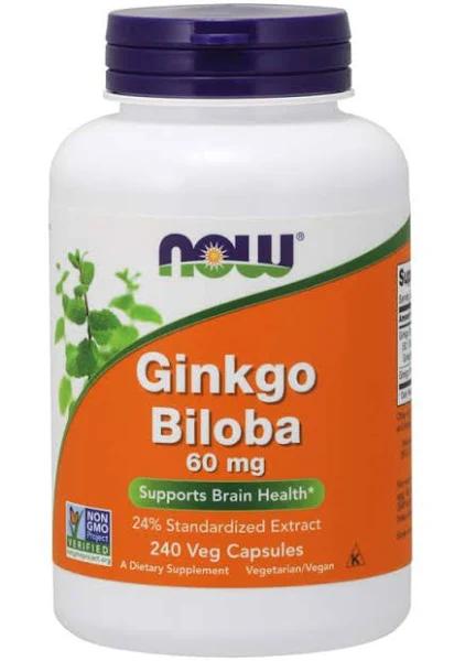 Now Ginkgo Biloba - 60 mg 240 vcaps