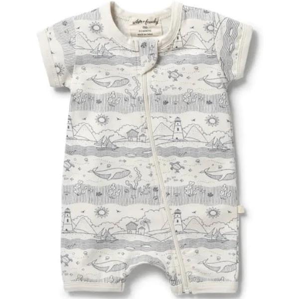 Wilson + Frenchy Organic Boyleg Zipsuit - Seaside 0000