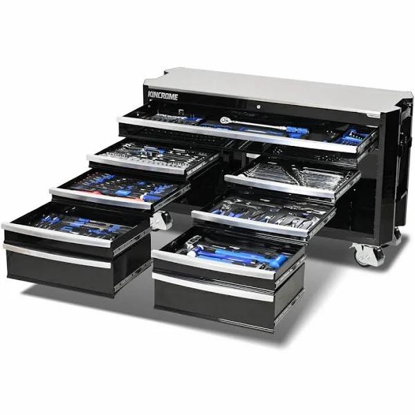 Kincrome K1968B Contour 60" 12 Drawer Trolley Tool Kit Black 454-Piece