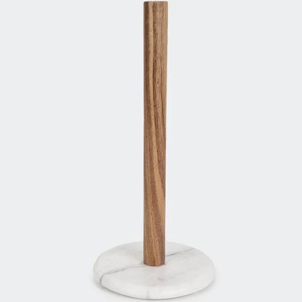 Kmart Marble and Acacia Paper Towel Stand