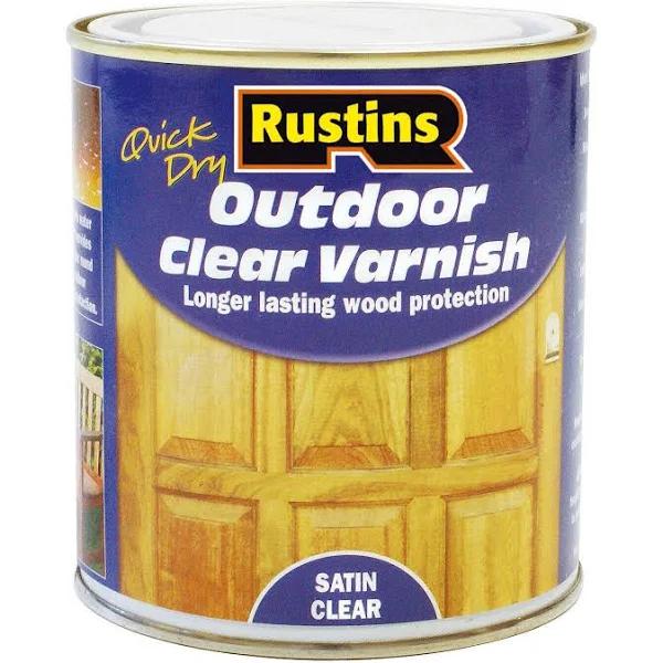 Rustins Outdoor Clear Varnish Gloss & Satin Paint- All Sizes Available | Garage