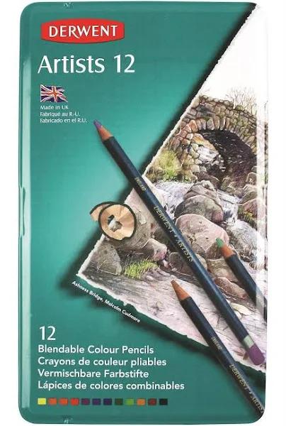 Derwent Artists Pencils 12 Tin