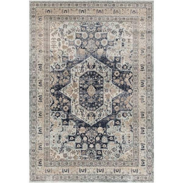 Esquire Brushed Traditional Blue Rug 290 x 200cm