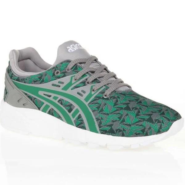 Asics Gel-Kayano Trainer Evo Green Textile Mens Lace Up Trainers H621N 8484