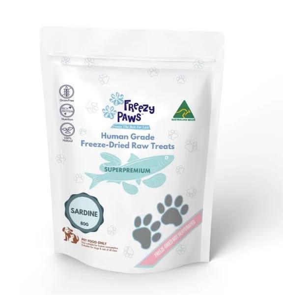 Freezy Paws - Superpremium Human Grade Freeze-Dried Sardine Raw Treats 80g