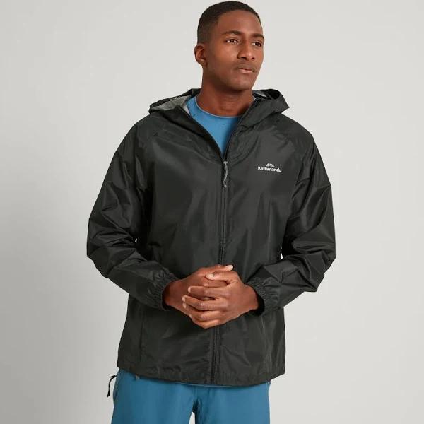 Kathmandu Pocket-it Men's Two Layer Rain Jacket | Black - XS