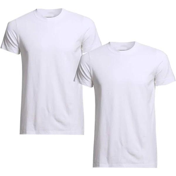 Bonds 2 Pack Crew Neck Tee Raglan Blank Plain Basic Mens White T Shirt Top M9372W 4XL - 26