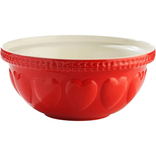 Mason Cash - Hearts Red Mixing Bowl - 29cm