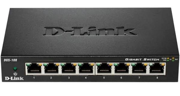 D-Link DGS-108 8 Port Gigabit Desktop Switch