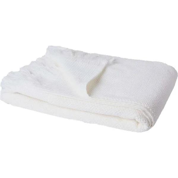 MyHouse Maya Textured Face Washer Size 33x33cm in White