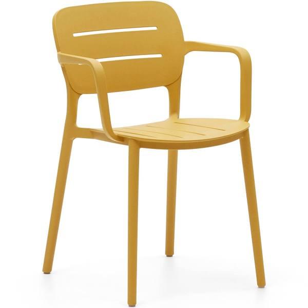 Morella Stackable Outdoor Chair in Mustard Kave Home