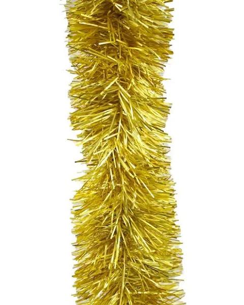 5m Frosted Gold Christmas Tinsel 100mm Wide