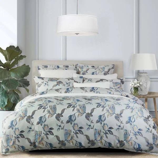 Private Collection Giselle Quilt Cover Set Blue Super King