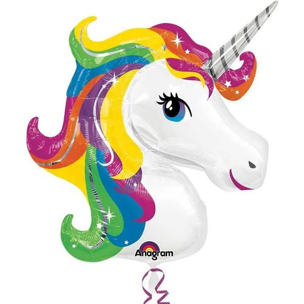 Foil SuperShape Rainbow Unicorn Balloon