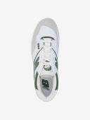 New Balance White & Green 550 Sneakers