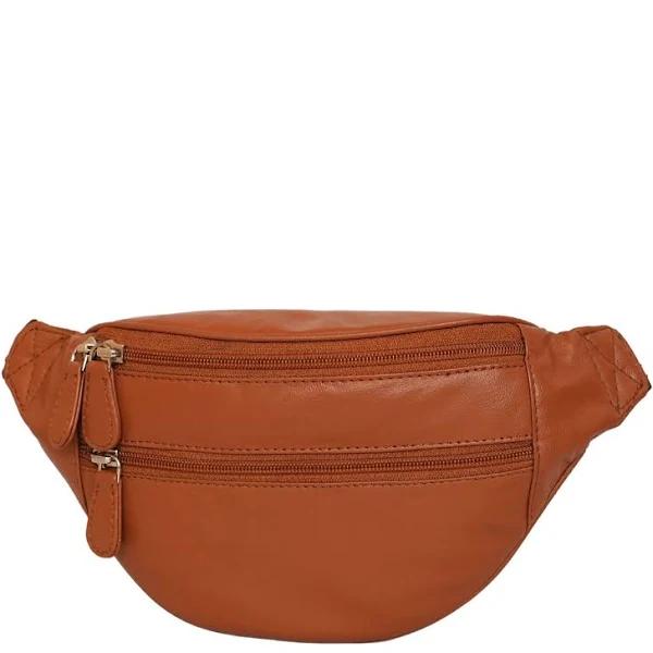 Leather Waist Bag GBB012 - Tan - AfterPay & zipPay Available