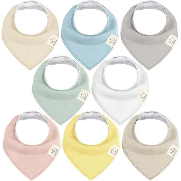 Keababies 8-Pack Baby Bandana Bibs Dawn