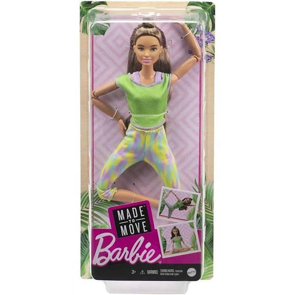 Barbie Made To Move Doll Brunette Athleisure-wear GXF05 Yoga